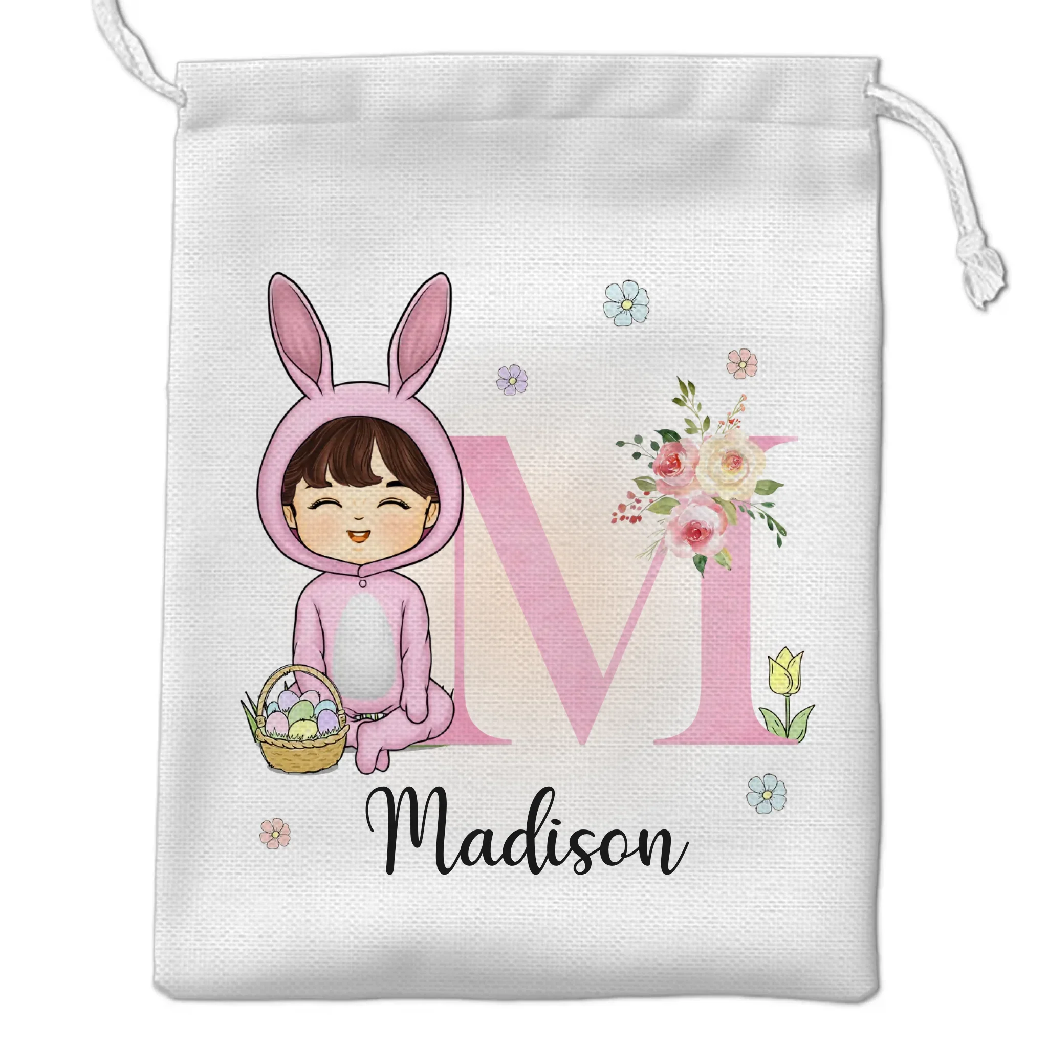 Easter Wishes & Bunny Kisses - Family Personalized Custom Favor Bag - Easter Gift For Family Members - Image 2