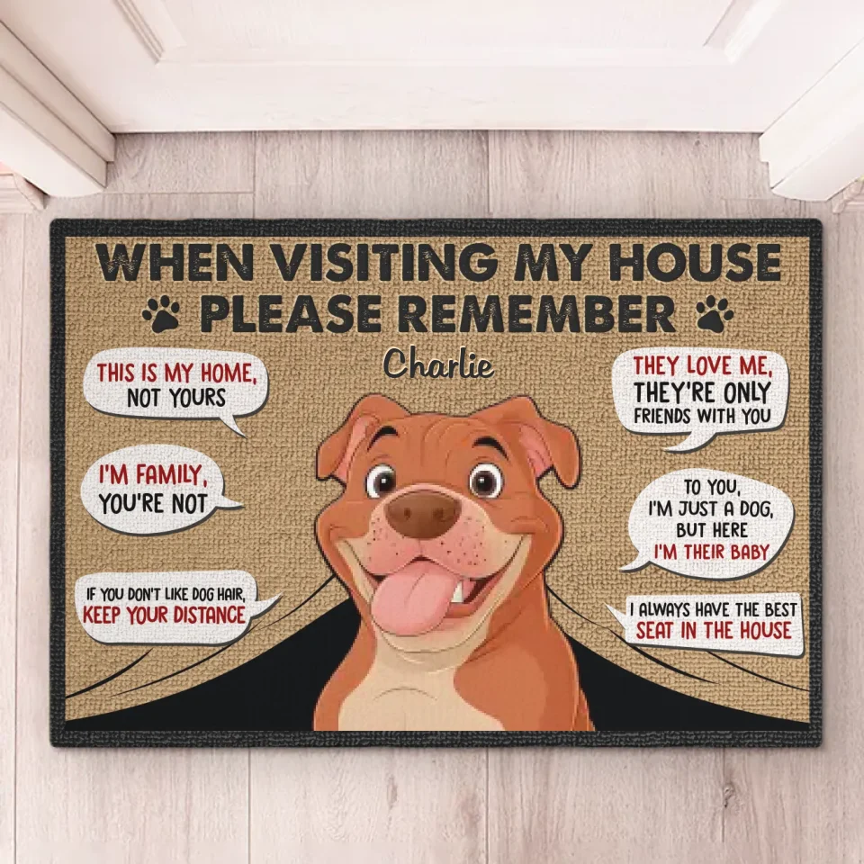 Entry Is Granted Only If My Furry Friends Approve - Dog Personalized Custom Home Decor Decorative Mat - House Warming Gift For Pet Owners, Pet Lovers - Image 2