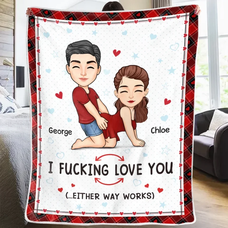 Every Day Is The Best Day When I'm With You - Couple Personalized Custom Blanket - Christmas Gift For Husband Wife, Anniversary - Image 3