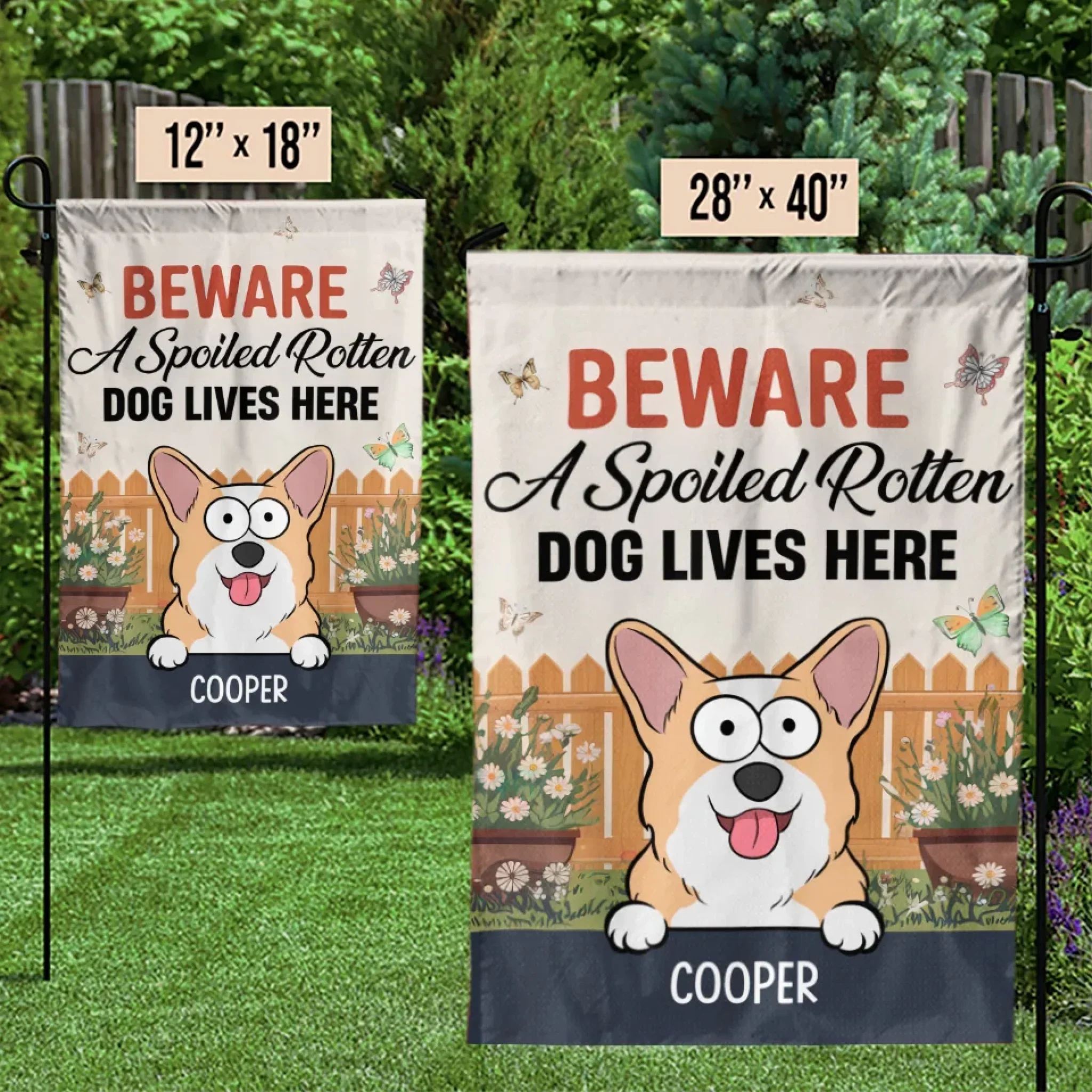 Every Garden Needs A Loyal Guardian - Dog Personalized Custom Flag - Gift For Pet Owners, Pet Lovers - Image 3