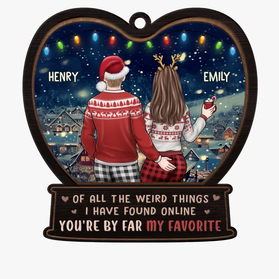 Every Moment With You Is Pure Ecstasy - Couple Personalized Custom Ornament - Wood Custom Shaped - Christmas Gift For Husband Wife, Anniversary - Image 2