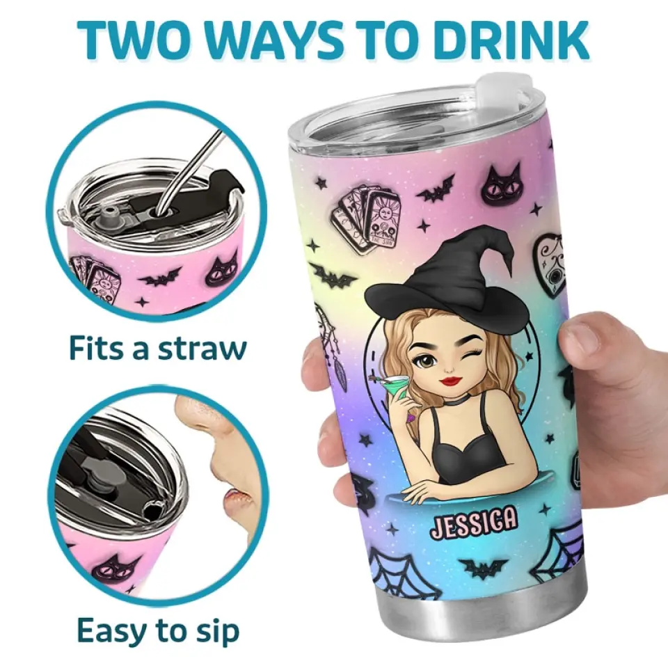 Every Witch Deserves A Touch Of Magic This Halloween - Personalized Custom Witch Tumbler - Halloween Gift For Witches, Yourself - Image 4