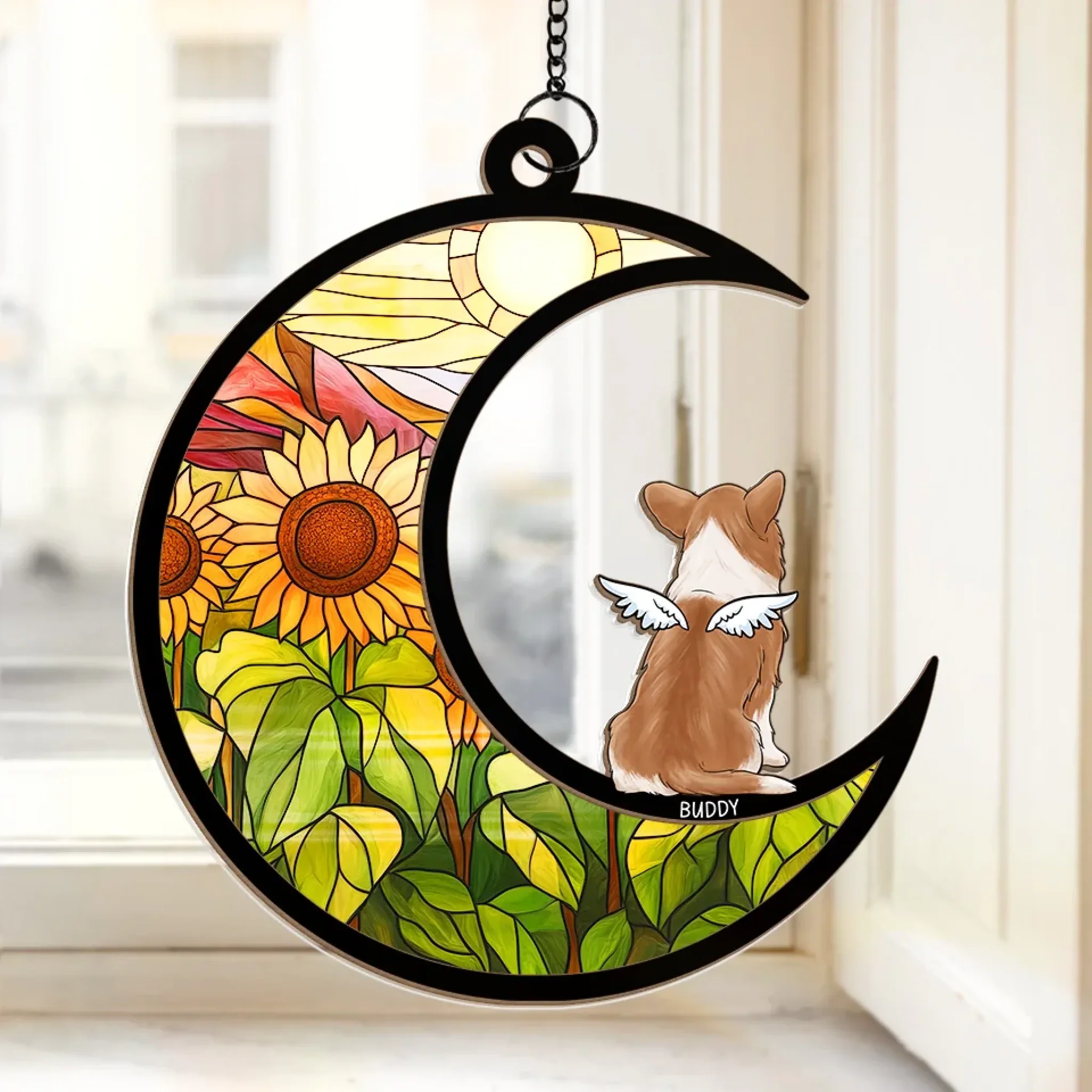 Every Woof, Wag, And Purr Will Be Missed - Memorial Personalized Window Hanging Suncatcher Ornament - Sympathy Gift For Pet Owners, Pet Lovers