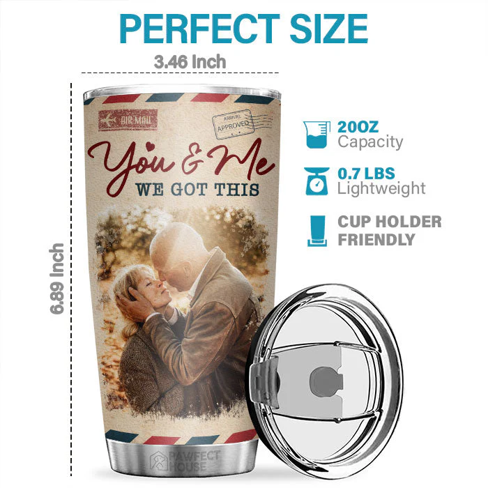 Falling In Love With You Was Beyond My Control - Personalized Tumbler - Upload Image, Gift For Couple, Husband Wife, Anniversary, Engagement, Wedding, Marriage Gift - Image 2