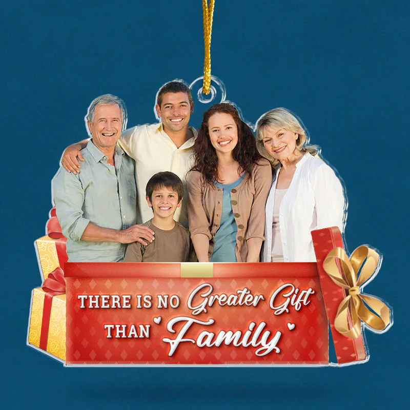 Family Custom Photo The Christmas Spirit Lives Here - Family Personalized Custom Ornament - Acrylic Custom Shaped - Christmas Gift For Family Members - Image 3
