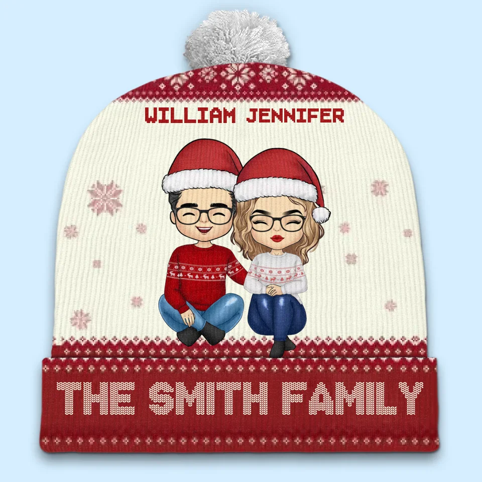 Family Gatherings Make Christmas Unforgettable - Family Personalized Custom Christmas Beanie Hat - Christmas Gift For Family Members - Image 4