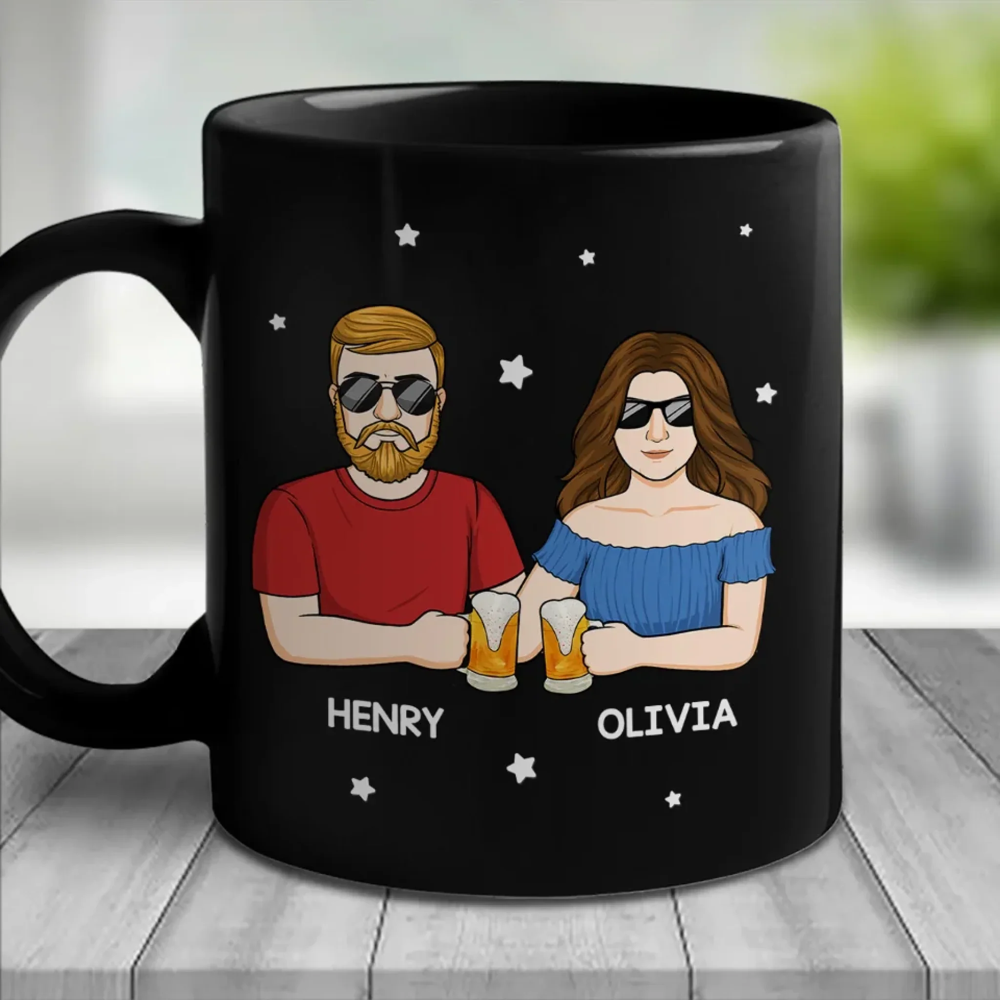 Family Is Our Greatest Blessing - Family Personalized Custom Black Mug - Gift For Family Members - Image 4