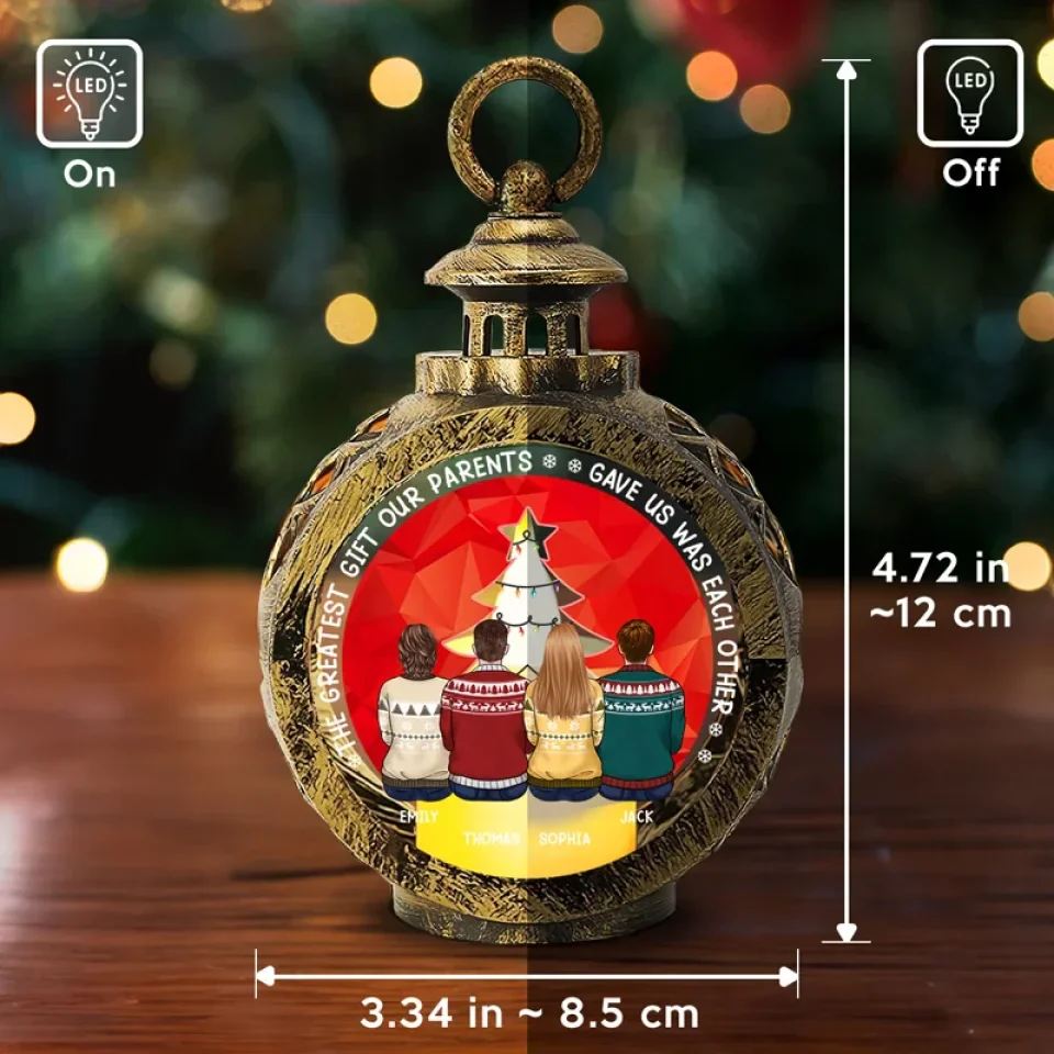 Family Is The Gift That Lasts Forever - Family Personalized Custom Candlelight Lantern Ornament - Christmas Gift For Family Members - Image 5
