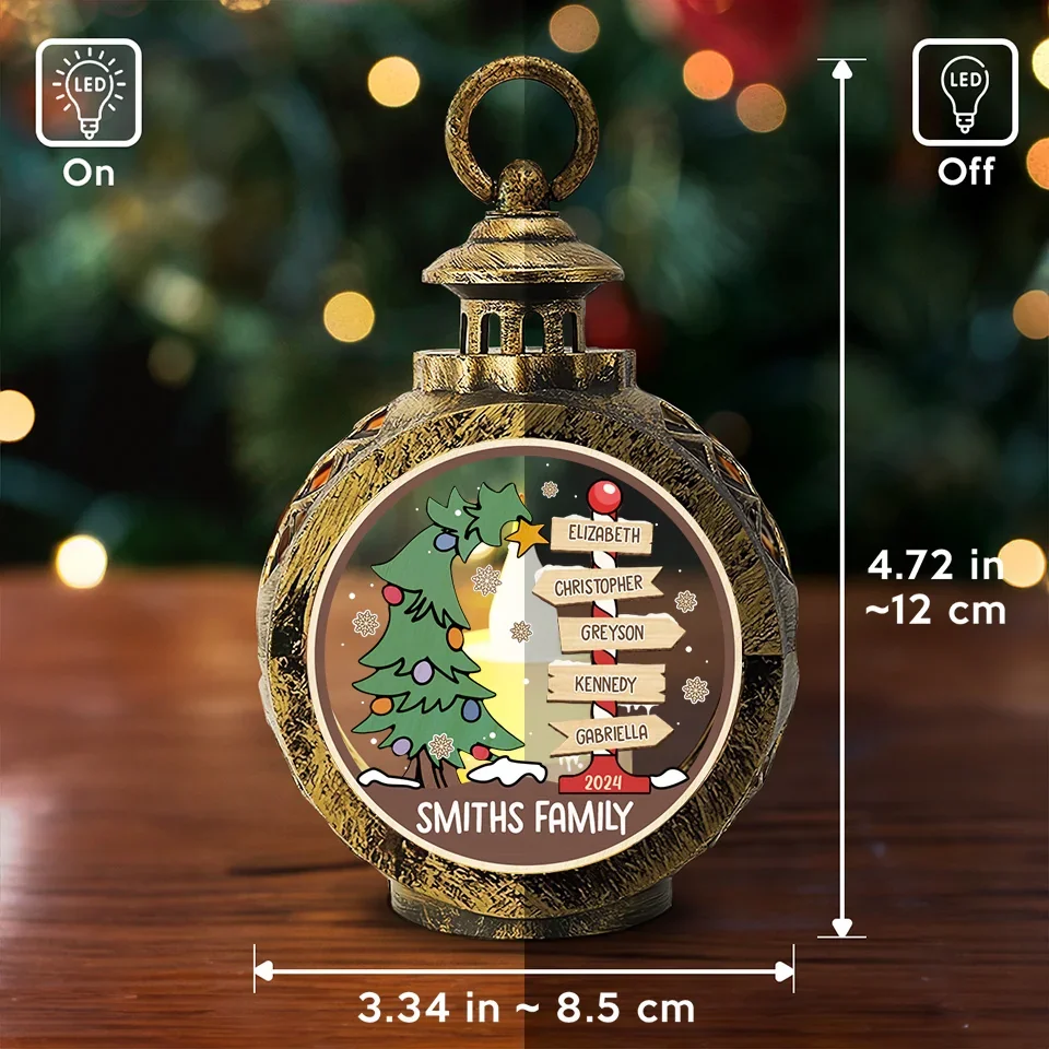 Family Is Where Life Begins And Love Never Ends - Family Personalized Custom Candlelight Lantern Ornament - Christmas Gift For Family Members - Image 5
