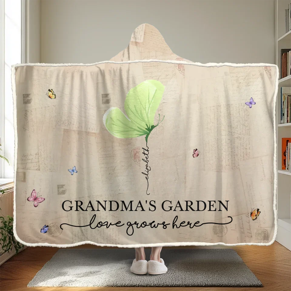 Family Is Where Love Is Endless - Family Personalized Custom Snuggle Blanket, Hoodie Blanket - Gift For Mom, Grandma - Image 2