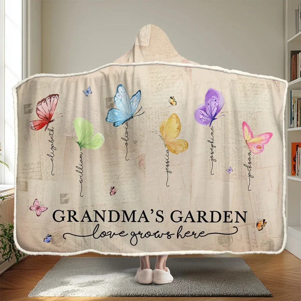 Family Is Where Love Is Endless - Family Personalized Custom Snuggle Blanket, Hoodie Blanket - Gift For Mom, Grandma - Image 3