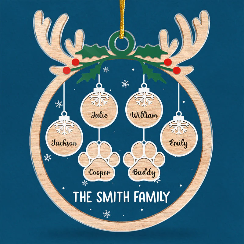 Family Love Grows Warmer At Christmas - Family Personalized Custom Ornament - Acrylic Custom Shaped - Christmas Gift For Family Members - Image 4