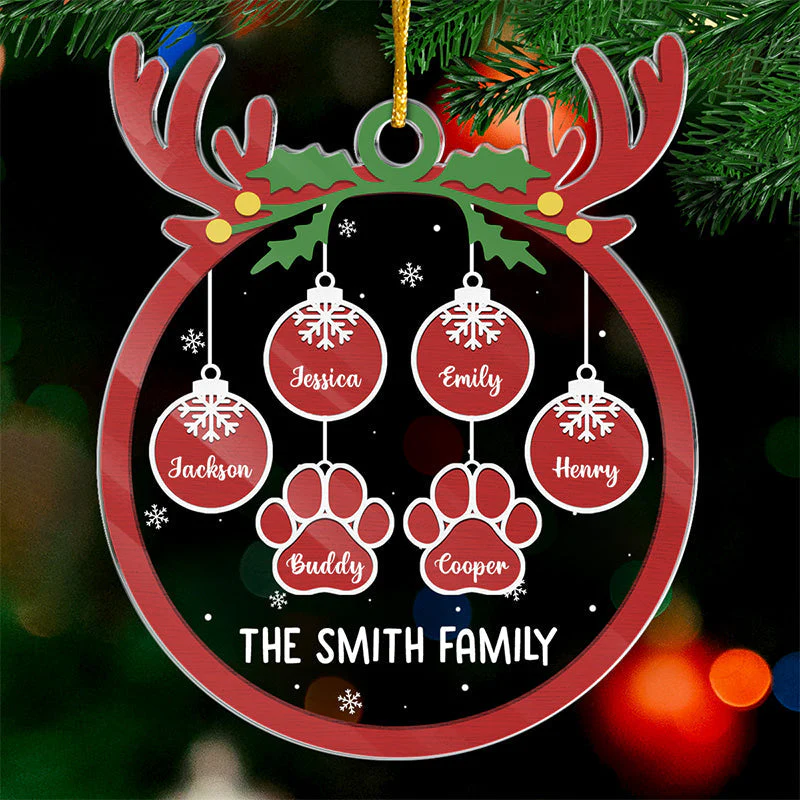 Family Love Grows Warmer At Christmas - Family Personalized Custom Ornament - Acrylic Custom Shaped - Christmas Gift For Family Members - Image 5