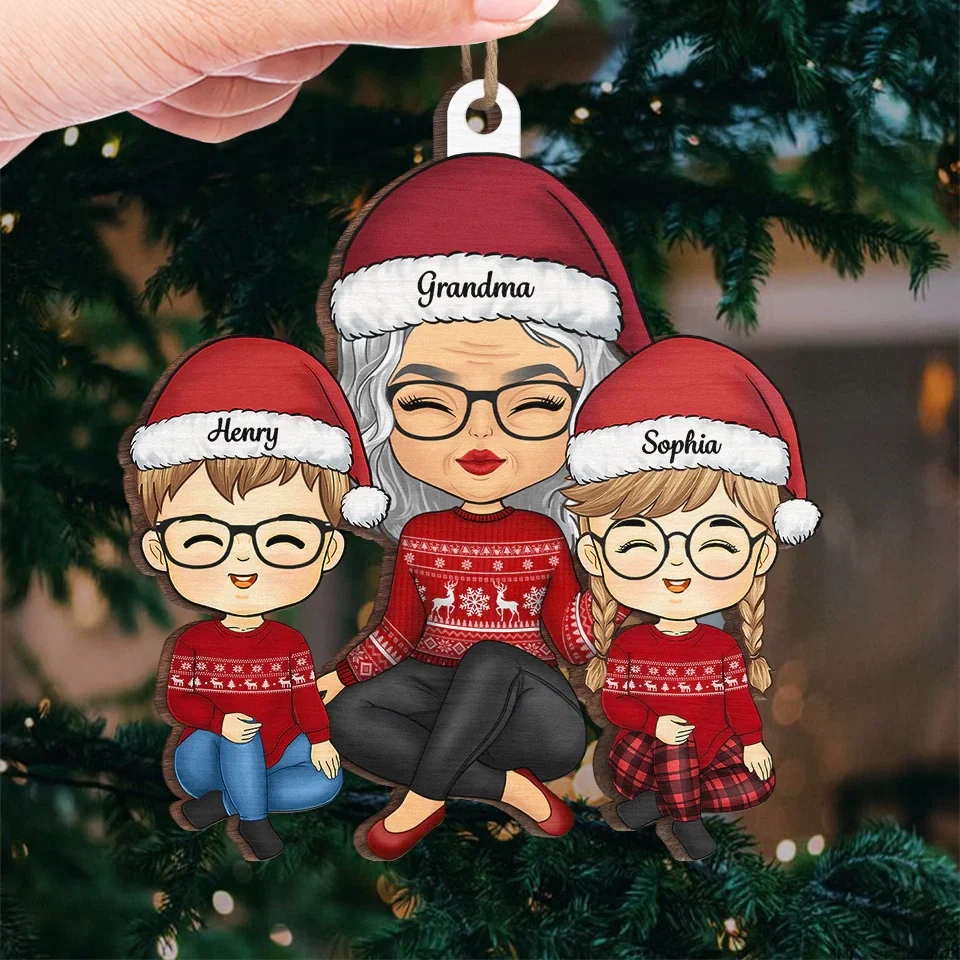 Family Makes Every Christmas Special - Family Personalized Custom Ornament - Wood Custom Shaped - Christmas Gift For Grandma - Image 4