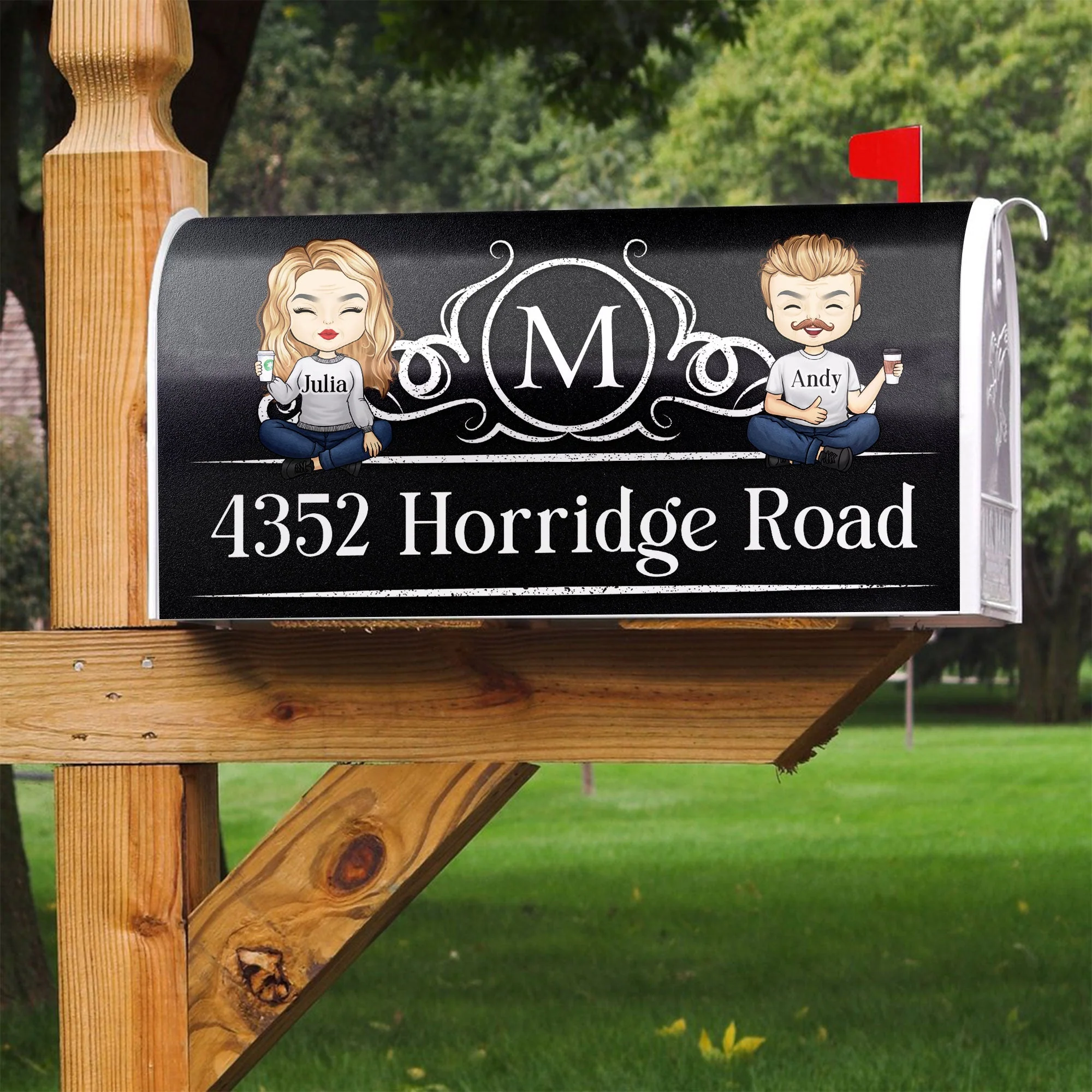 Family Name House Address - Personalized Magnetic Mailbox Cover