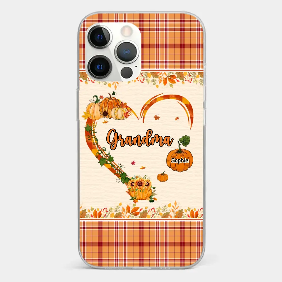 Family Time Is Like A Cozy Pumpkin Patch On A Crisp Autumn Day - Family Personalized Custom Clear Phone Case - Autumn Fall Gift For Grandma - Image 15