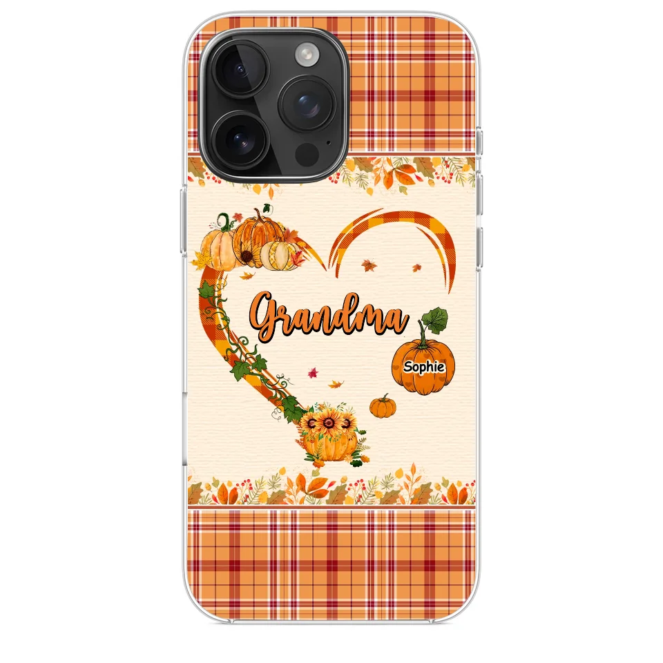 Family Time Is Like A Cozy Pumpkin Patch On A Crisp Autumn Day - Family Personalized Custom Clear Phone Case - Autumn Fall Gift For Grandma - Image 35