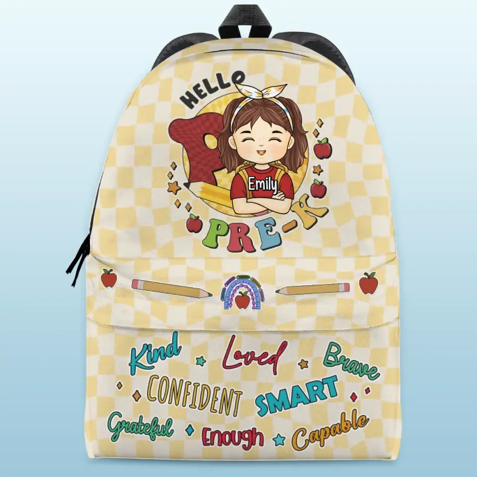 First Day Of School! Wake Up! - Personalized Custom Kid Backpack - Back To School Gift For Kid - Image 2