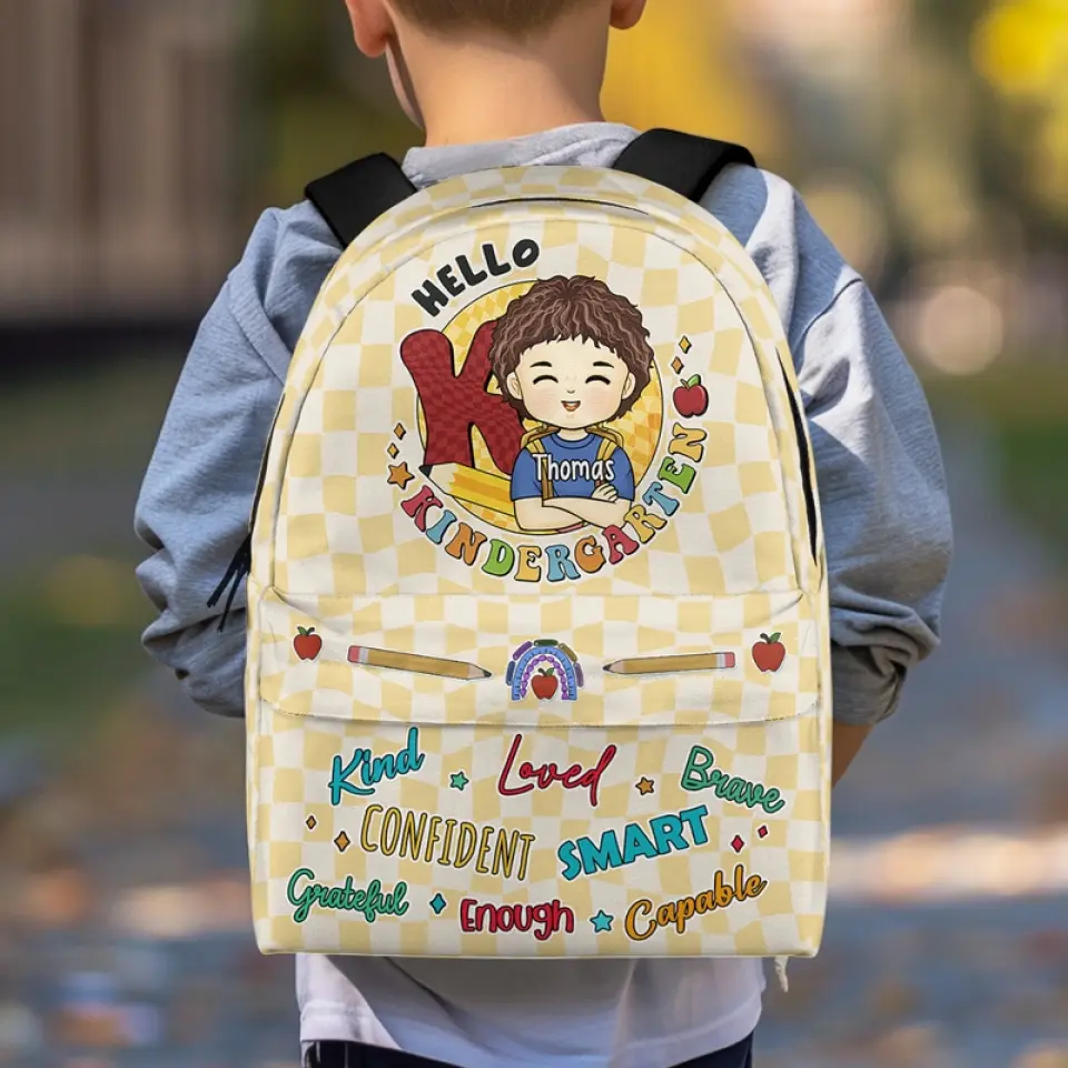 First Day Of School! Wake Up! - Personalized Custom Kid Backpack - Back To School Gift For Kid - Image 3