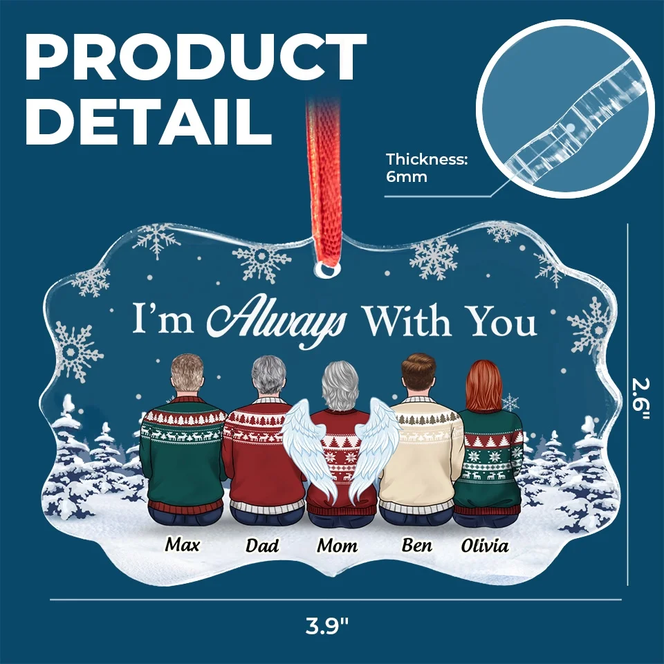 Fondly Remembered, Deeply Missed - Memorial Personalized Custom Benelux Glass Ornament - Sympathy Gift, Christmas Gift For Family Members - Image 5