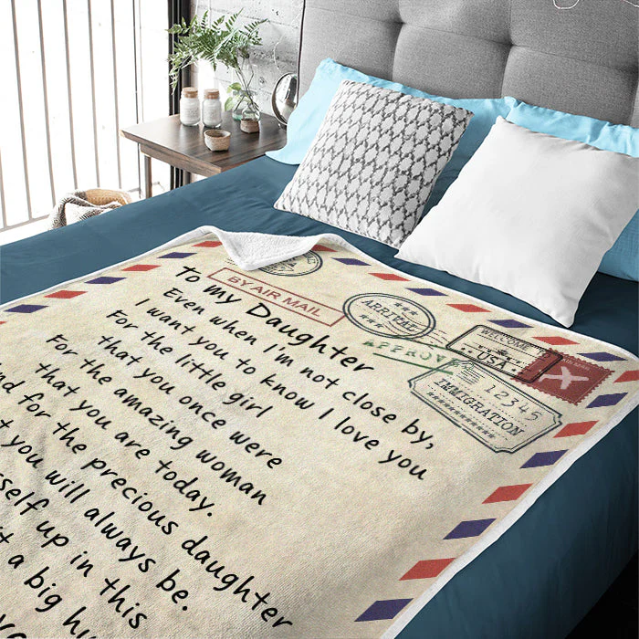 For My Little Girl That You Once Were - Family Blanket - Christmas Gift For Daughter From Mom - Image 5