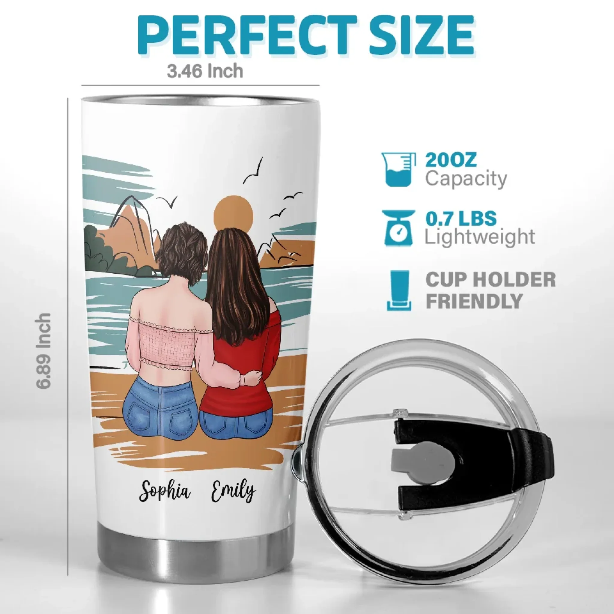 For The Friends Who Make Every Moment Special - Bestie Personalized Custom Tumbler - Gift For Best Friends, BFF, Sisters - Image 3