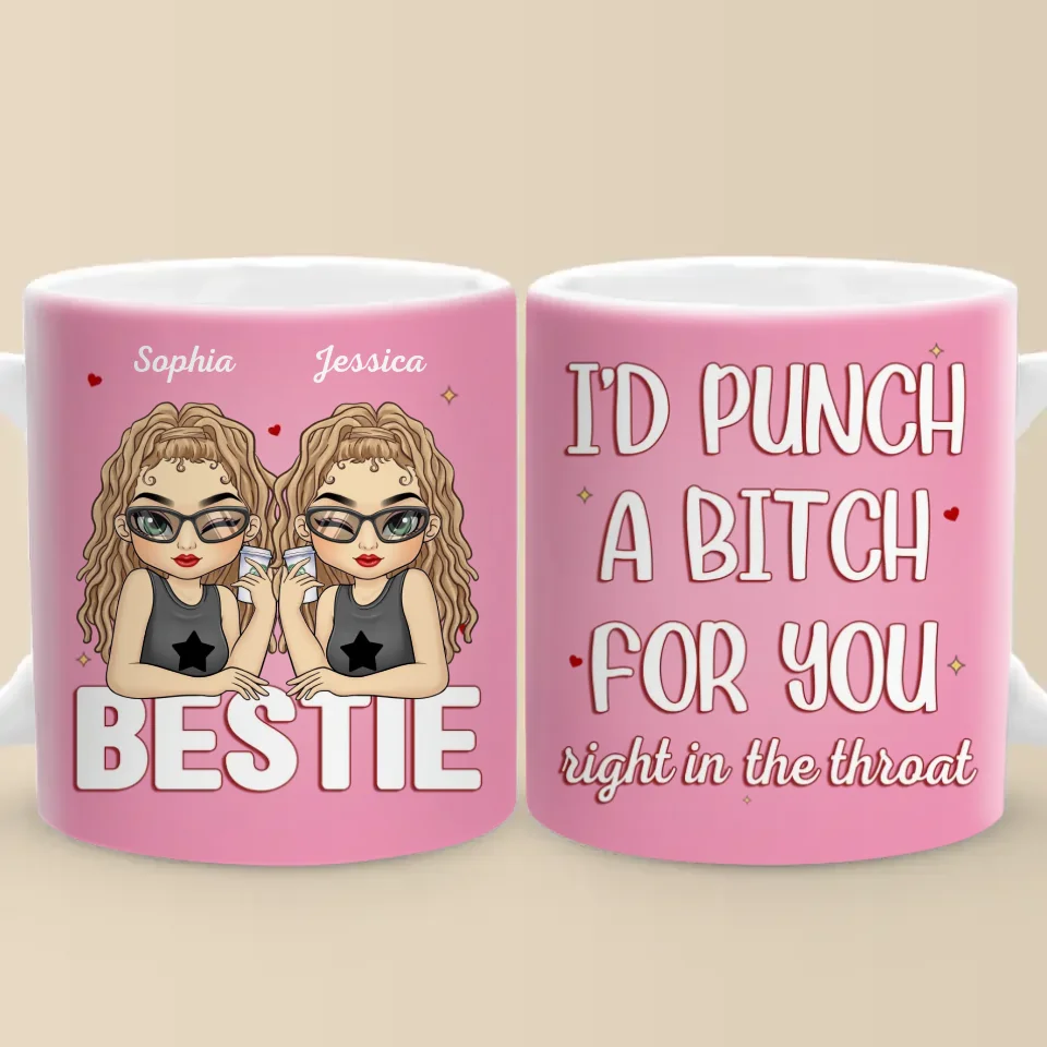 Forever Grateful For Your Friendship - Bestie Personalized Custom Mug - Gift For Best Friends, BFF, Sisters - Image 3