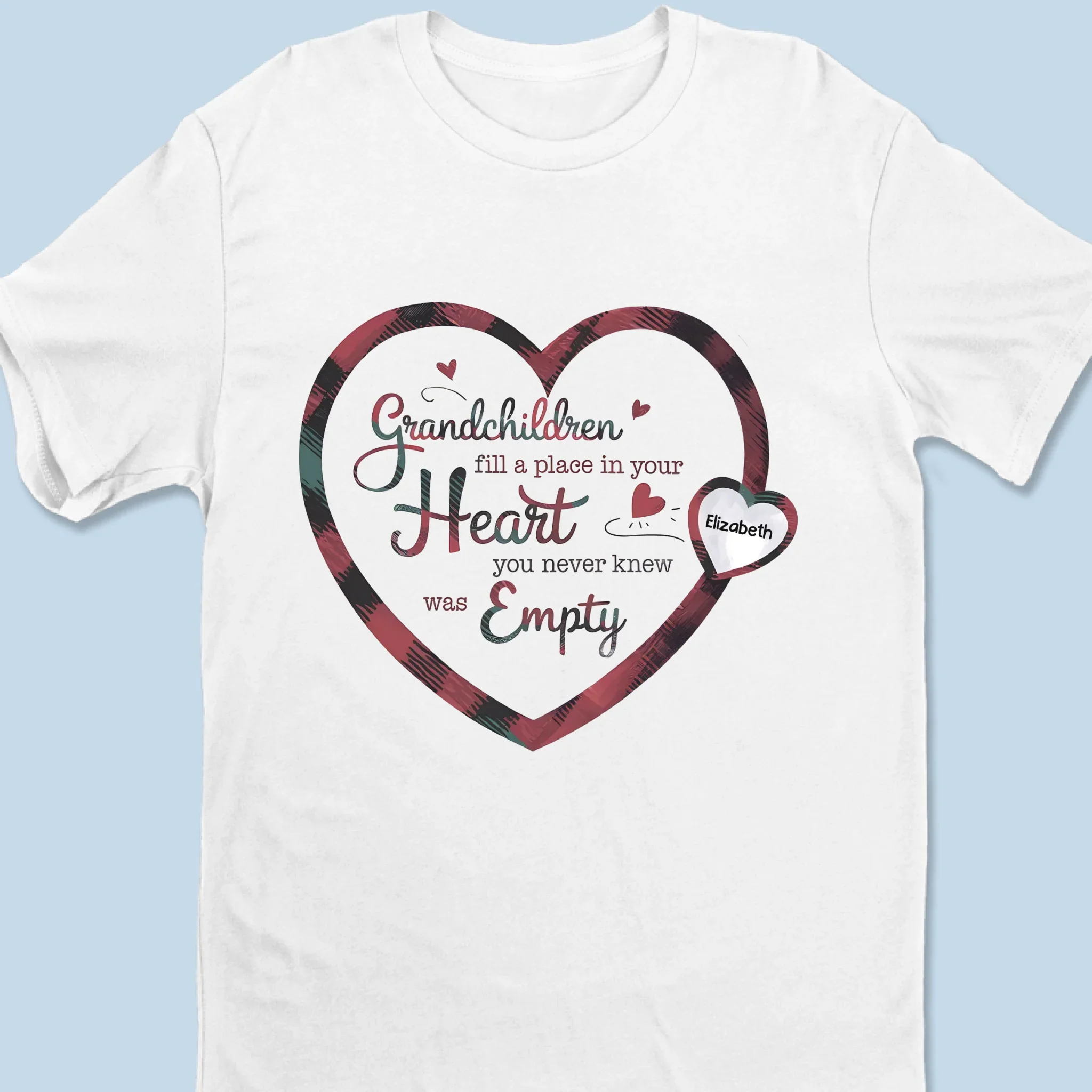 Forever In Grandmother's Heart - Family Personalized Custom Unisex T-shirt, Premium T-shirt, Hoodie - Gift For Grandma, Grandpa, Grandkid - Image 6