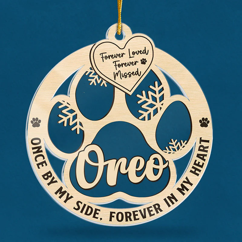 Forever Loved, Forever Missed - Memorial Personalized Custom Ornament - Acrylic Custom Shaped - Christmas Gift, Sympathy Gift For Pet Owners, Pet Lovers - Image 3