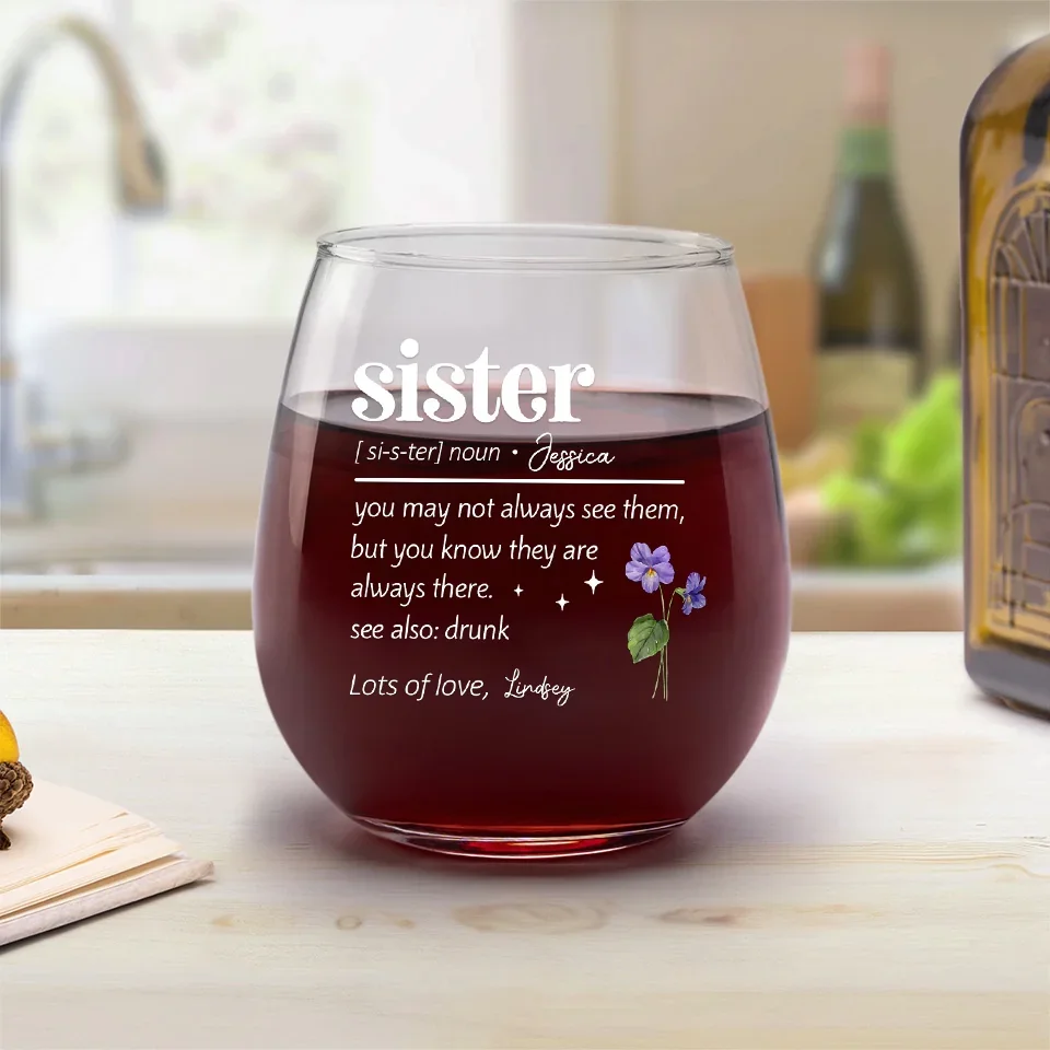Friends Are Like Flowers That Bloom In The Garden Of Life - Bestie Personalized Custom Wine Glass - Gift For Best Friends, BFF, Sisters - Image 4