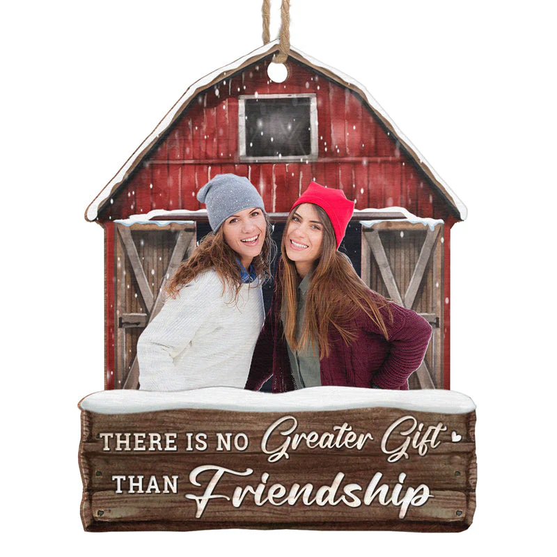Friends Custom Photo Enjoy The Christmas Season Together - Bestie Personalized Custom Ornament - Wood Custom Shaped - Christmas Gift For Best Friends, BFF, Sisters - Image 3