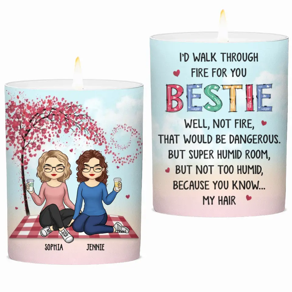 Friendship Is A Sheltering Tree - Bestie Personalized Custom Smokeless Scented Candle - Gift For Best Friends, BFF, Sisters - Image 2