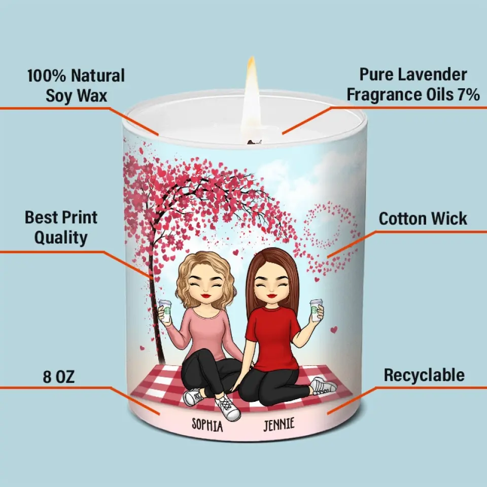 Friendship Is A Sheltering Tree - Bestie Personalized Custom Smokeless Scented Candle - Gift For Best Friends, BFF, Sisters - Image 4
