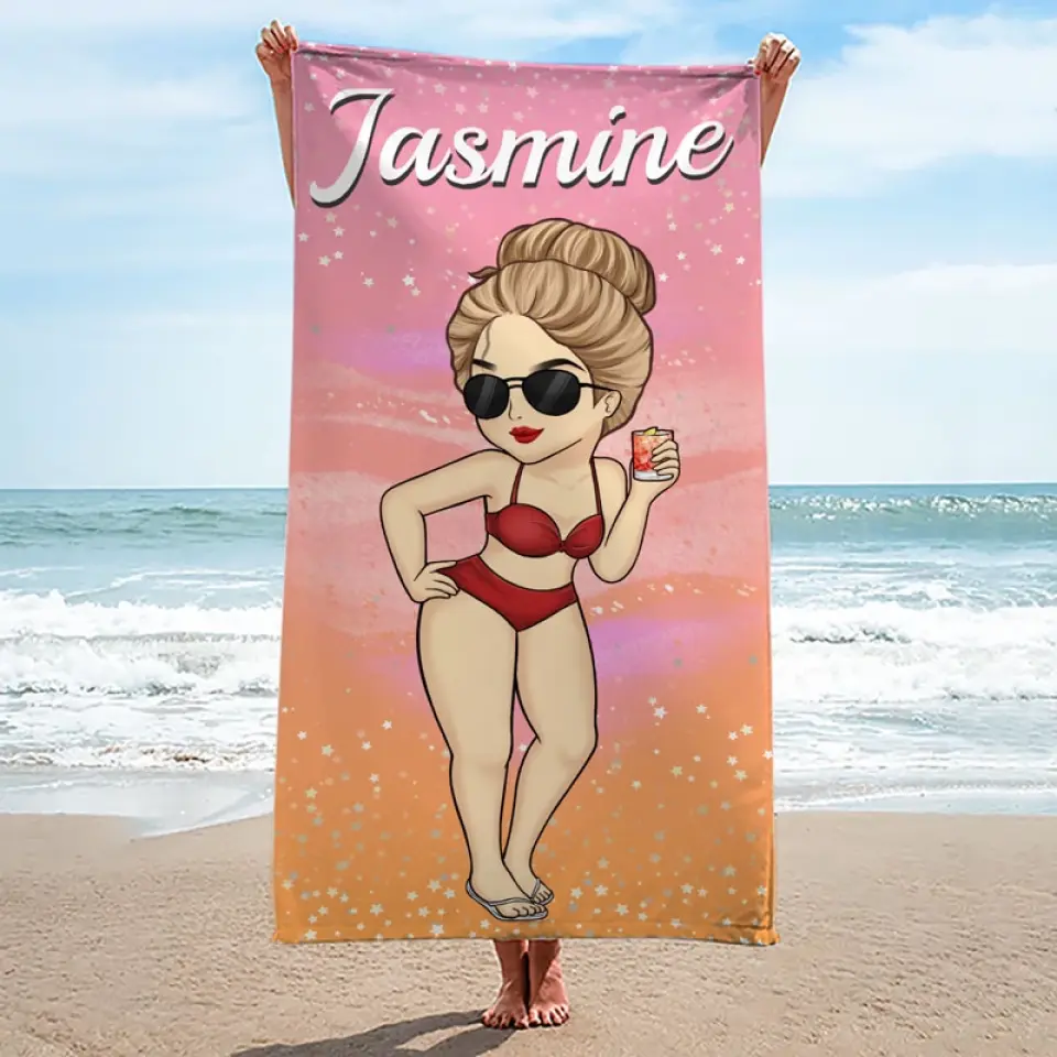 Friendships Create Memories That Will Last Forever - Bestie Personalized Custom Beach Towel - Summer Vacation Gift, Birthday Pool Party Gift For Best Friends, BFF, Sisters - Image 3