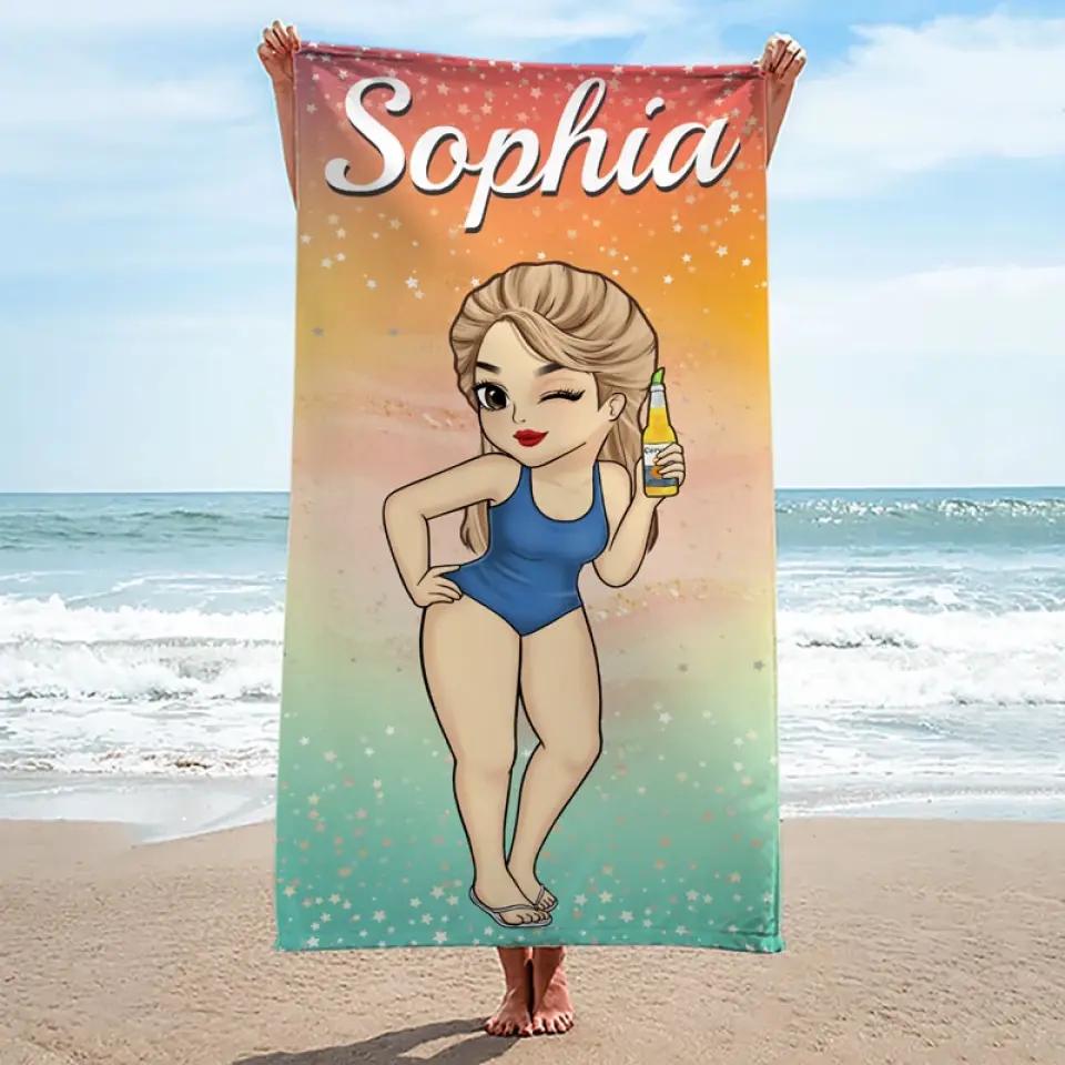Friendships Create Memories That Will Last Forever - Bestie Personalized Custom Beach Towel - Summer Vacation Gift, Birthday Pool Party Gift For Best Friends, BFF, Sisters - Image 4