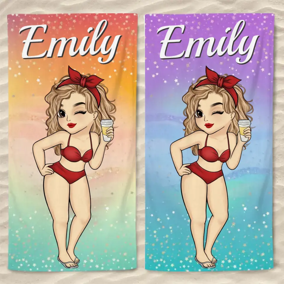 Friendships Create Memories That Will Last Forever - Bestie Personalized Custom Beach Towel - Summer Vacation Gift, Birthday Pool Party Gift For Best Friends, BFF, Sisters - Image 5