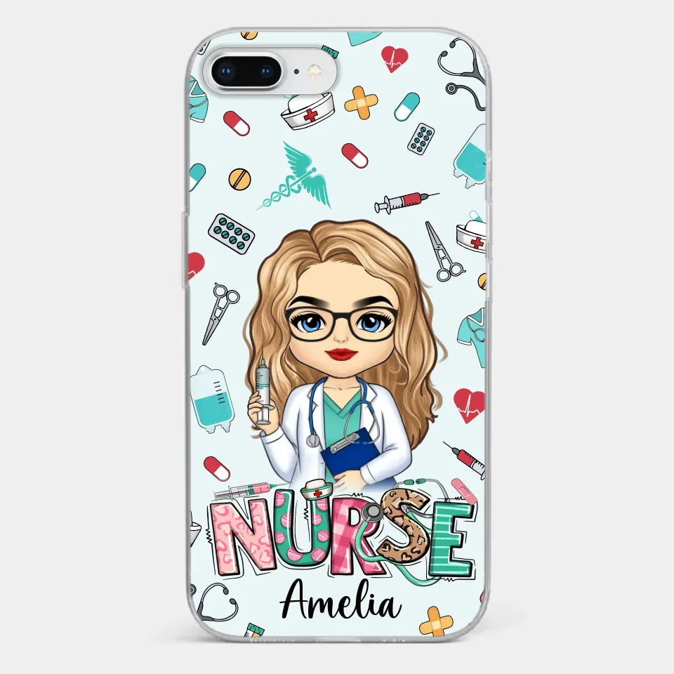 From Caring Comes Courage - Nurse Personalized Custom Clear Phone Case - Appreciation, Thank You Gift, Nurse Life, Doctor Life - Image 3