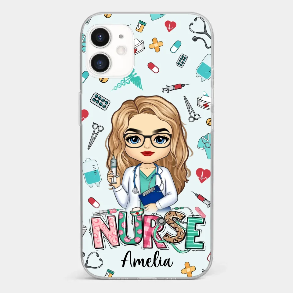 From Caring Comes Courage - Nurse Personalized Custom Clear Phone Case - Appreciation, Thank You Gift, Nurse Life, Doctor Life - Image 6