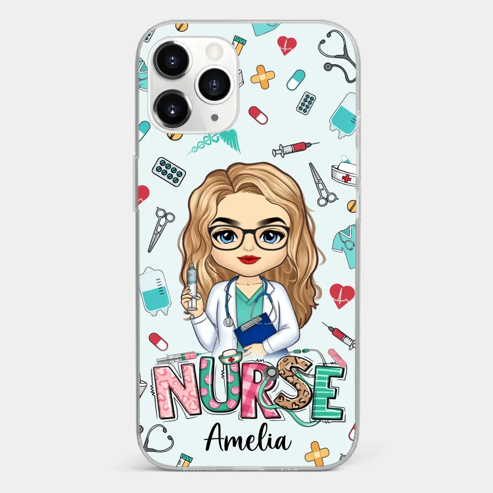 From Caring Comes Courage - Nurse Personalized Custom Clear Phone Case - Appreciation, Thank You Gift, Nurse Life, Doctor Life - Image 7