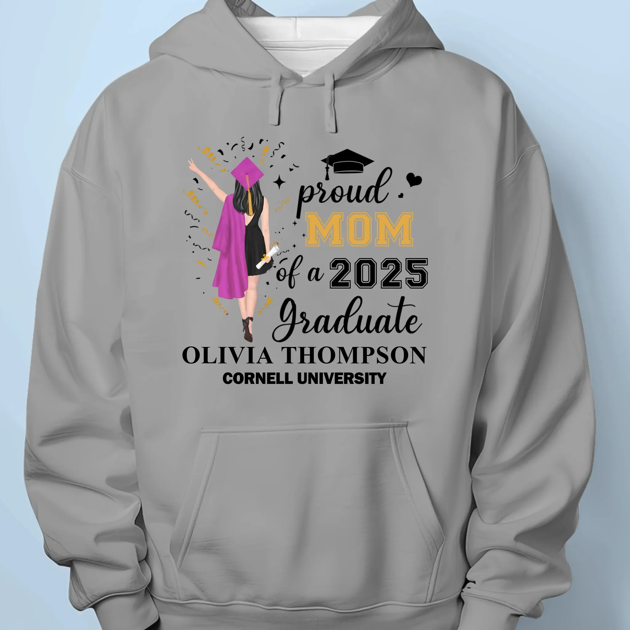 From Late Nights To Graduation Lights - Family Personalized Custom Unisex T-shirt, Premium T-shirt, Hoodie - Graduation Gift For Family Members, Siblings, Brothers, Sisters - Image 7