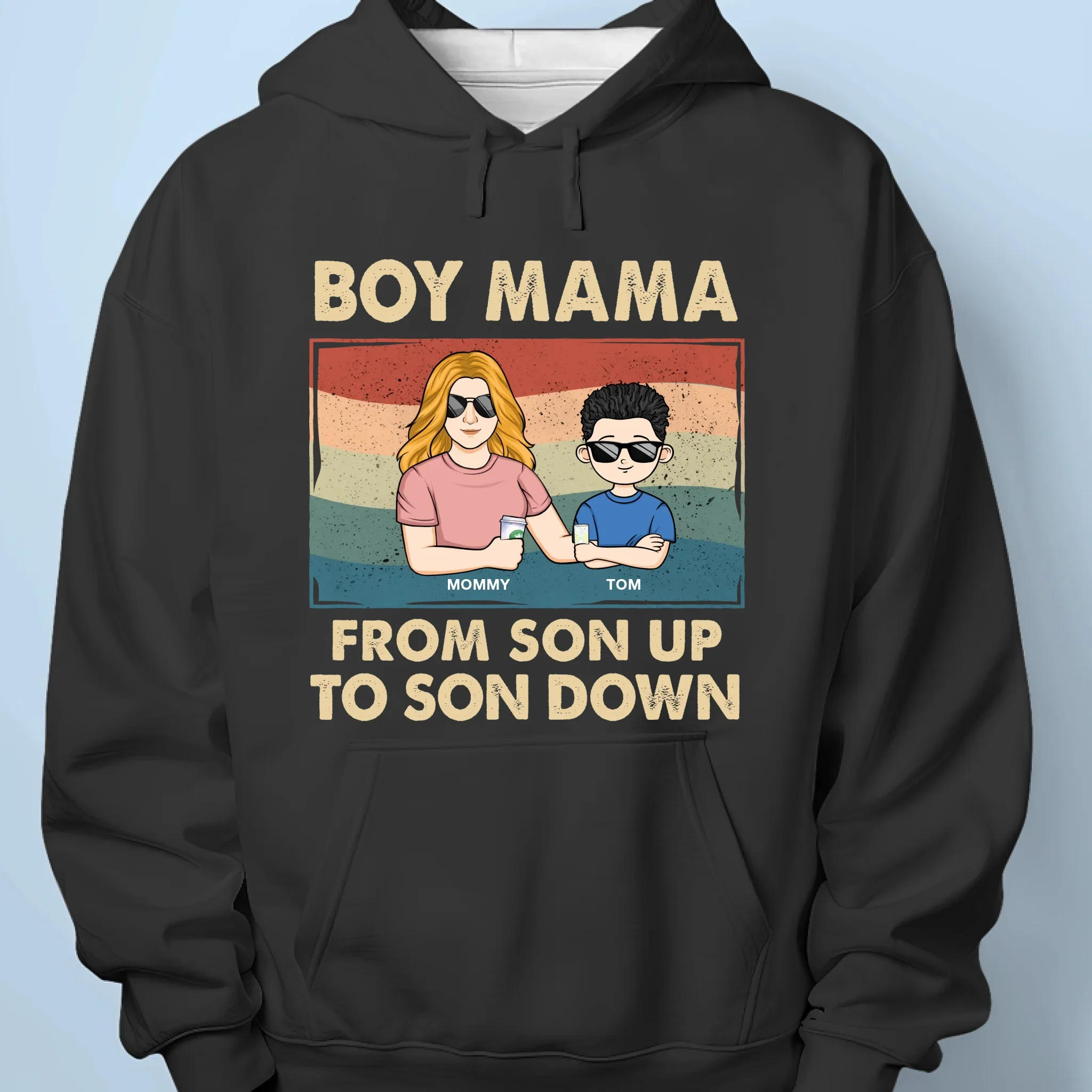 From Son Up To Son Down - Family Personalized Custom Unisex T-shirt, Premium T-shirt, Hoodie - Mother's Day Gift For Mom, Daughter, Son - Image 7