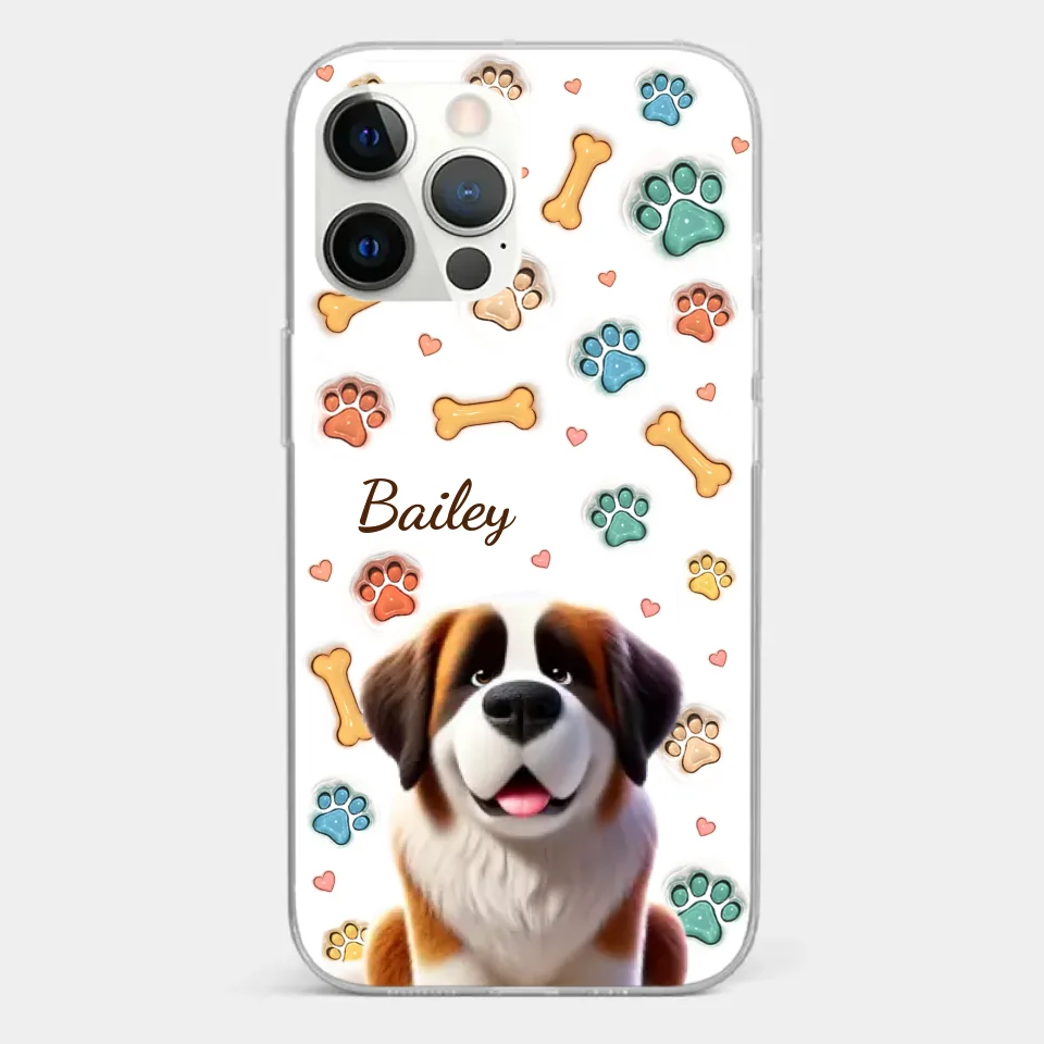 Furry Friends, Forever Loved - Dog Personalized Custom 3D Inflated Effect Printed Clear Phone Case - Gift For Pet Owners, Pet Lovers - Image 11