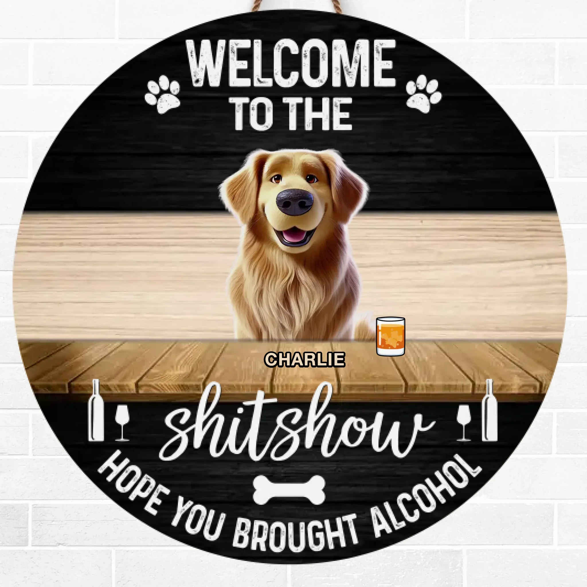 Go Away Unless You Have Dog Treats - Dog Personalized Custom Home Decor Wood Sign - House Warming Gift For Pet Owners, Pet Lovers - Image 2