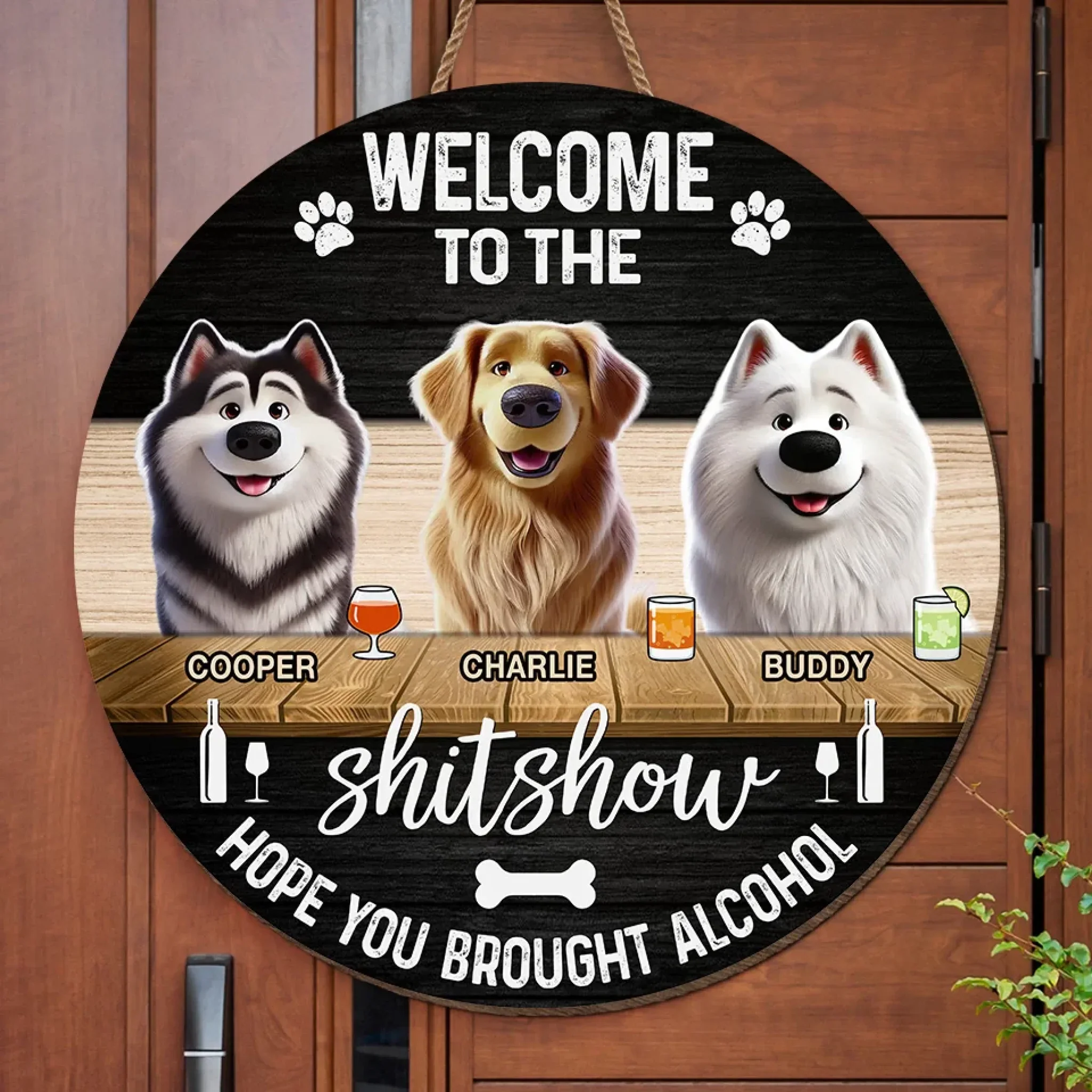 Go Away Unless You Have Dog Treats - Dog Personalized Custom Home Decor Wood Sign - House Warming Gift For Pet Owners, Pet Lovers - Image 3