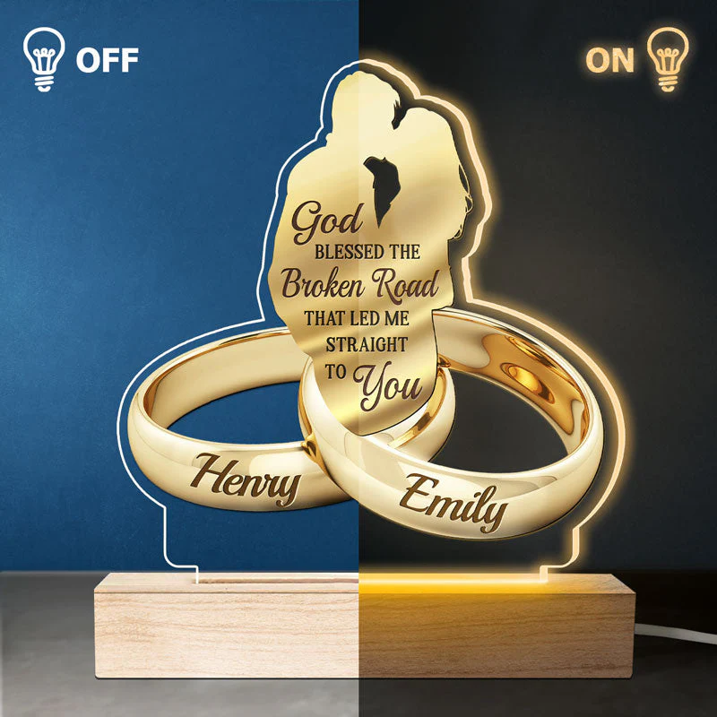 God Has Made Us For Each Other - Couple Personalized Custom Shaped 3D LED Light - Gift For Husband Wife, Anniversary - Image 3