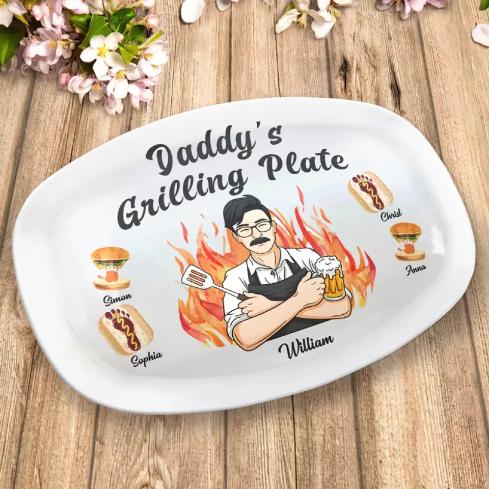 Good Food Made By You - Family Personalized Custom Platter - Father's Day, Gift For Dad, Grandpa - Image 4