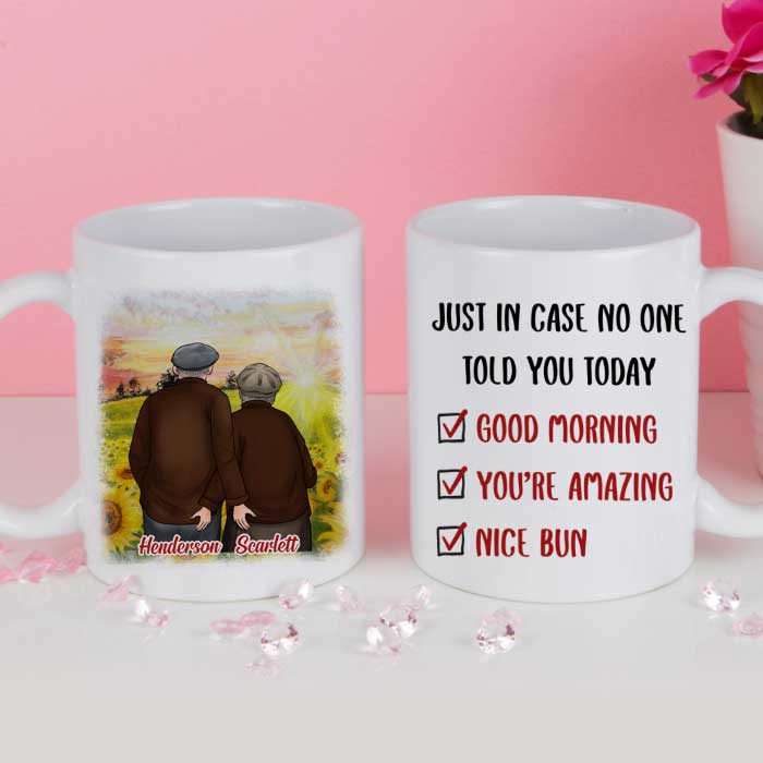 Good Morning You're Amazing Nice Bun - Gift For Couples, Personalized Mug - Image 2