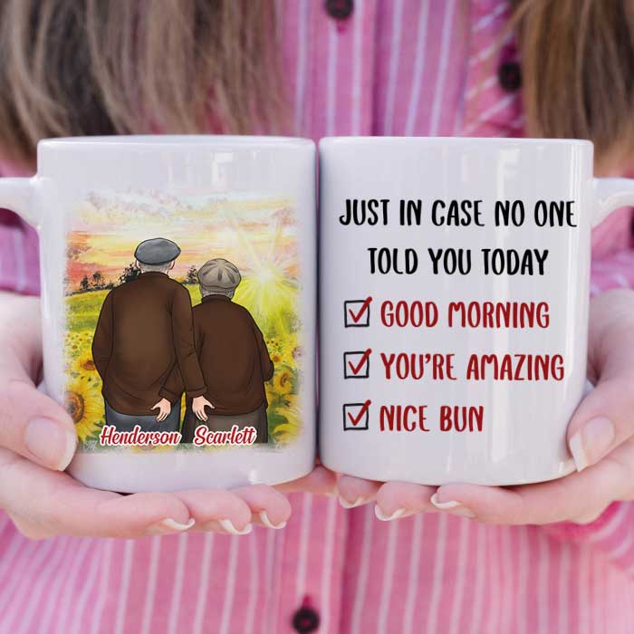 Good Morning You're Amazing Nice Bun - Gift For Couples, Personalized Mug - Image 3