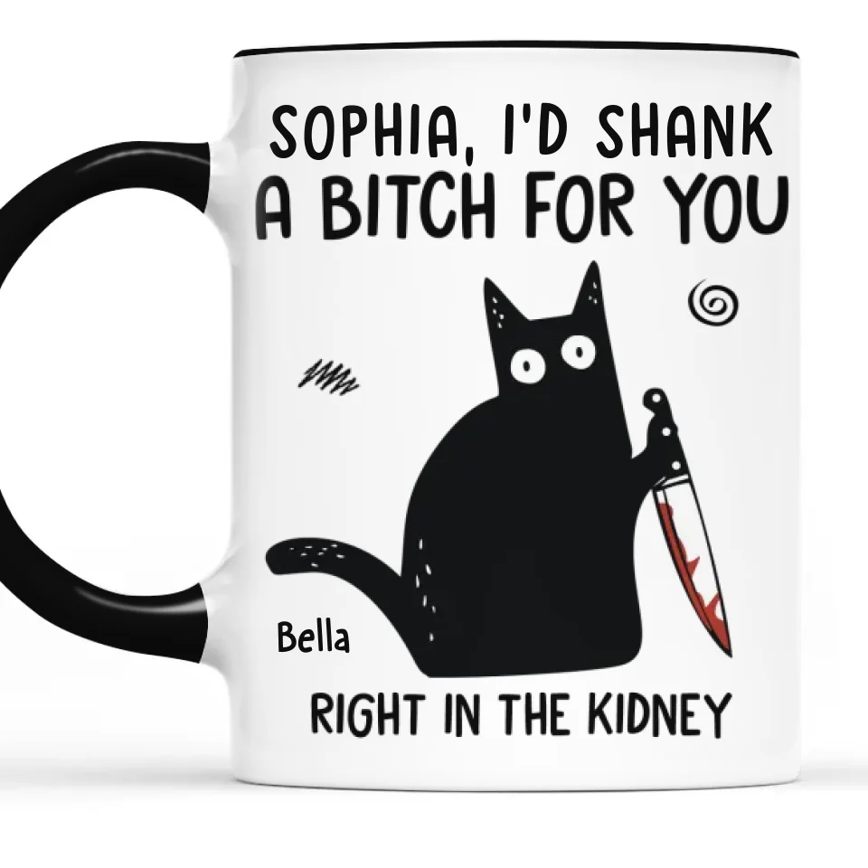 Grab A Cup, Share A Giggle - Friend Personalized Custom Accent Mug - Christmas Gift For Best Friends, Sisters, Family Members, Coworkers - Image 2