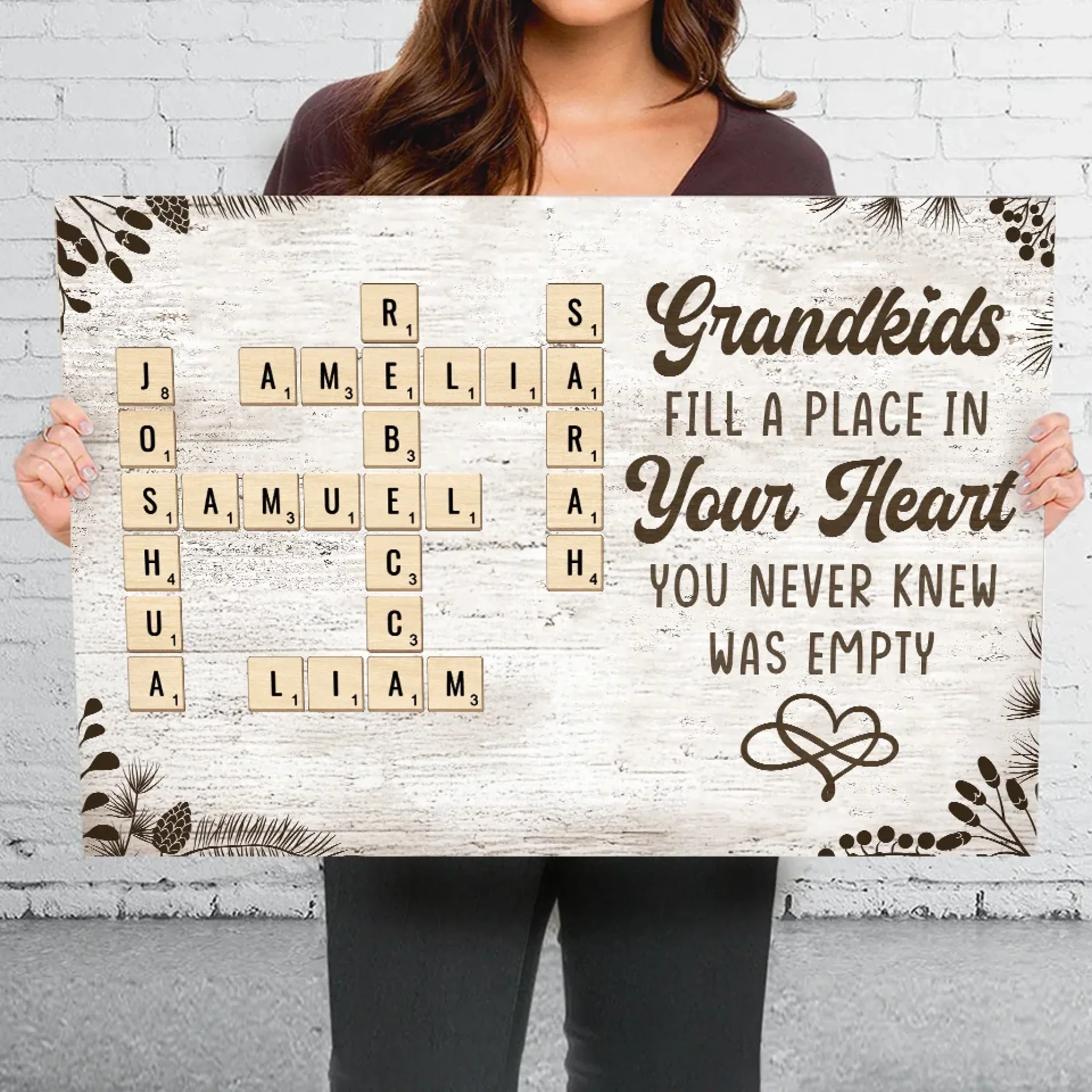 Grandchildren Are The Sunshine Of Life - Family Personalized Custom Horizontal Canvas - Gift For Grandma, Grandpa, Grandkid - Image 4